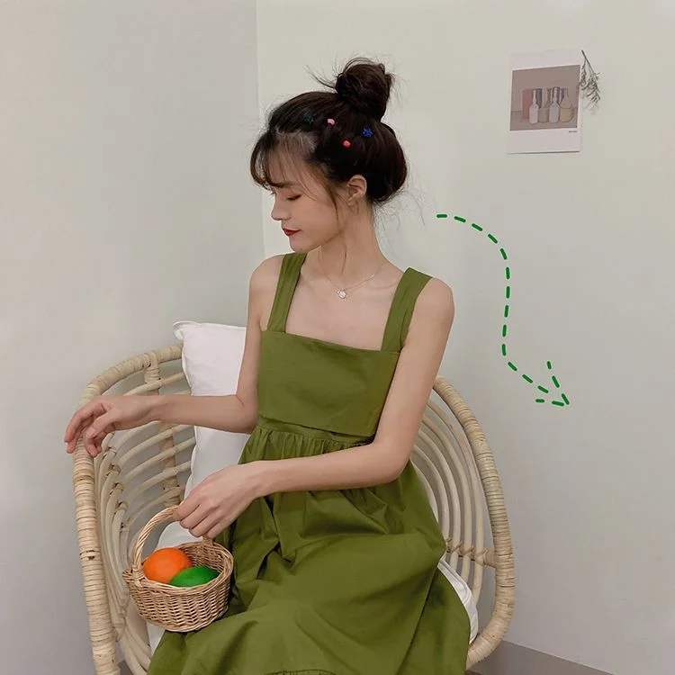 Ribbon Sleeveless Tiered Midi A-Line Dress YP1327