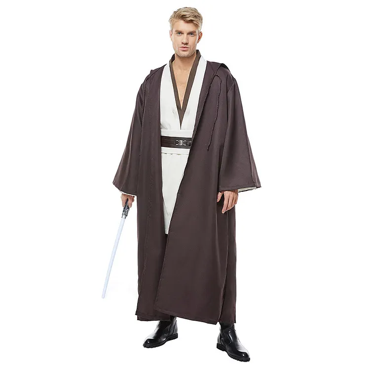Kenobi Jedi TUNIC White Cosplay Costume Halloween Carnival Suit
