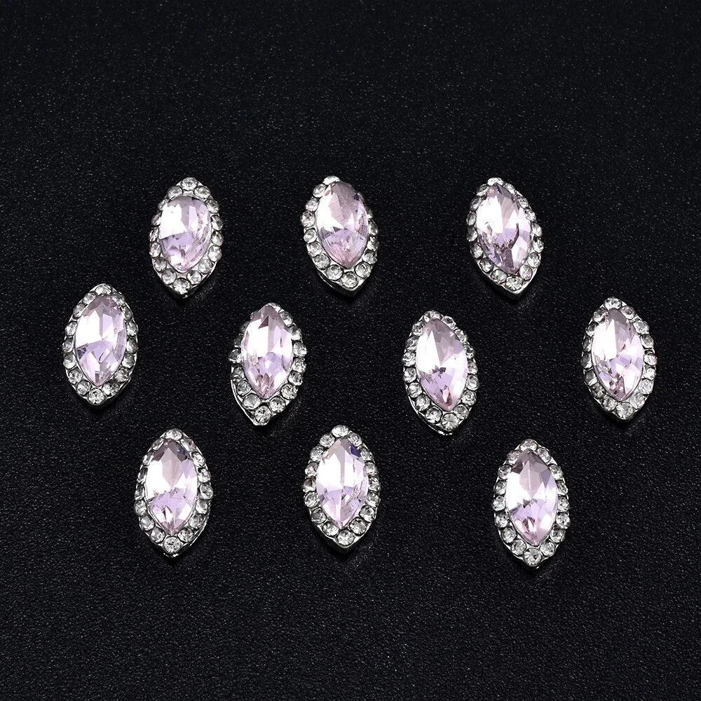 10 Pcs High Quality Glitter Full Drill Mouse Nial Art Decorations Alloy Rhinestones 3d Nail Jewelry Charms For Nails-Nail Inspo