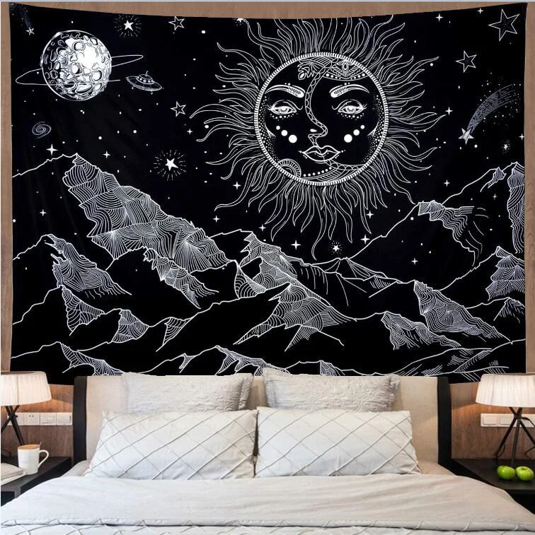 Unique Mandela Wall hanging Tapestry psychedelic pattern yoga throw beach throw carpet Hippie Home Decor Wall Tapestry Blanket