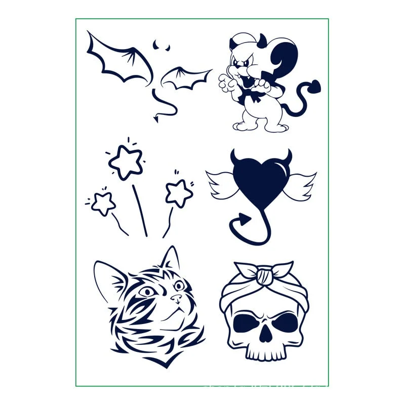 New semi-permanent juice herbal tattoo stickers waterproof long-lasting men and women tattoo text simulation tattoo stickers