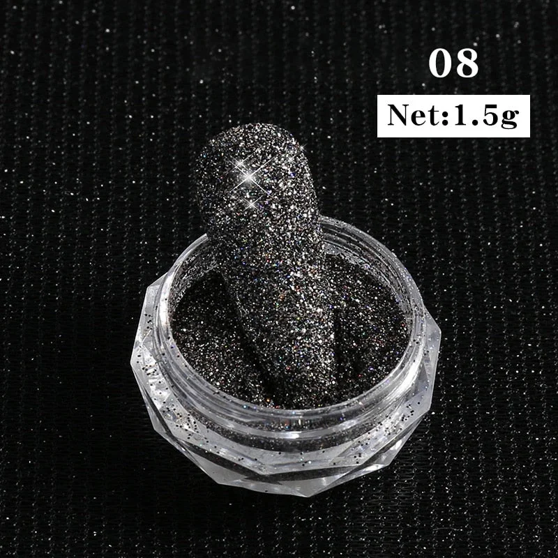 1g Glitter Nail Sequins iridescent Powder Shining Irregular 3D Hexagon Colorful Sequins Summer Popular DIY Nail Art Decoration-Nail Inspo