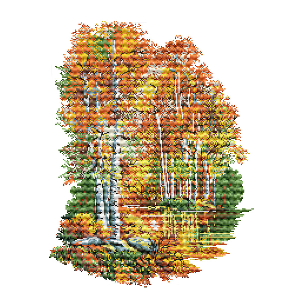 

Forest - 14CT Stamped Cross Stitch - 50*41CM, 501 Original