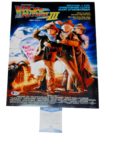 BOB GALE signed (BACK TO THE FUTURE 3) autograph Movie 11X14 Photo Poster painting BECKETT BAS