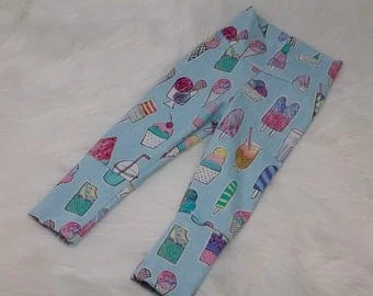 pornhint Pornhint Ice Cream and Popsicles Grow With Me Pants - 3-12 months - Baby Pants - Baby Leggings - Toddler Clothes - Children's Clothes - Baby Clothes