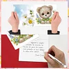 8Pcs DIY Bear Fairy Diamond Painting Greeting Cards