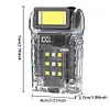 COB+SMD LED Camping Work Light Rechargeable Mini Flashlight Hat Clip Torch Light