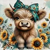 Highland Cow-11CT Stamped Cross Stitch Kit(40x40cm)