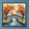Tree Bridge House - Crystal Rhinestone Diamond Painting
