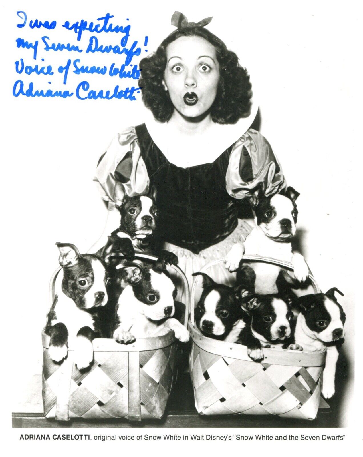 Disney actress Adriana Caselotti signed Photo Poster painting The Voice of Snow White!