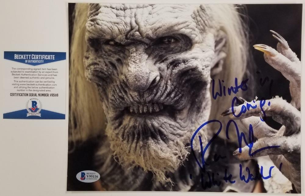 Ross Mullan signed Game Of Thrones 8x10 Photo Poster painting + Inscription #4 ~ Beckett BAS COA