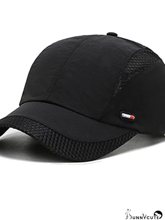 Baseball Cap Running Cap Sun Hat Women's Men's Hat Patchwork Adjustable Sun Protection Lightweight for Fitness Baseball Running Autumn / Fall Spring Summer Dark Grey Red Army Green