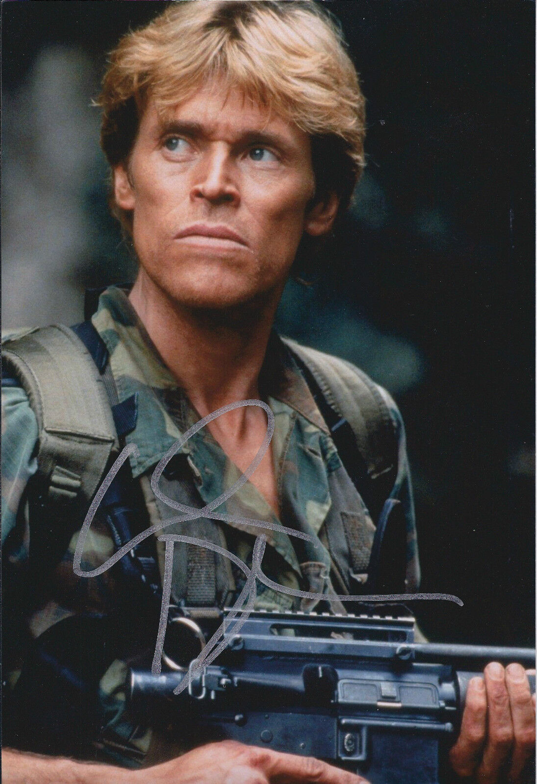 Willem William DAFOE SIGNED Autograph Photo Poster painting AFTAL American Actor Platoon RARE