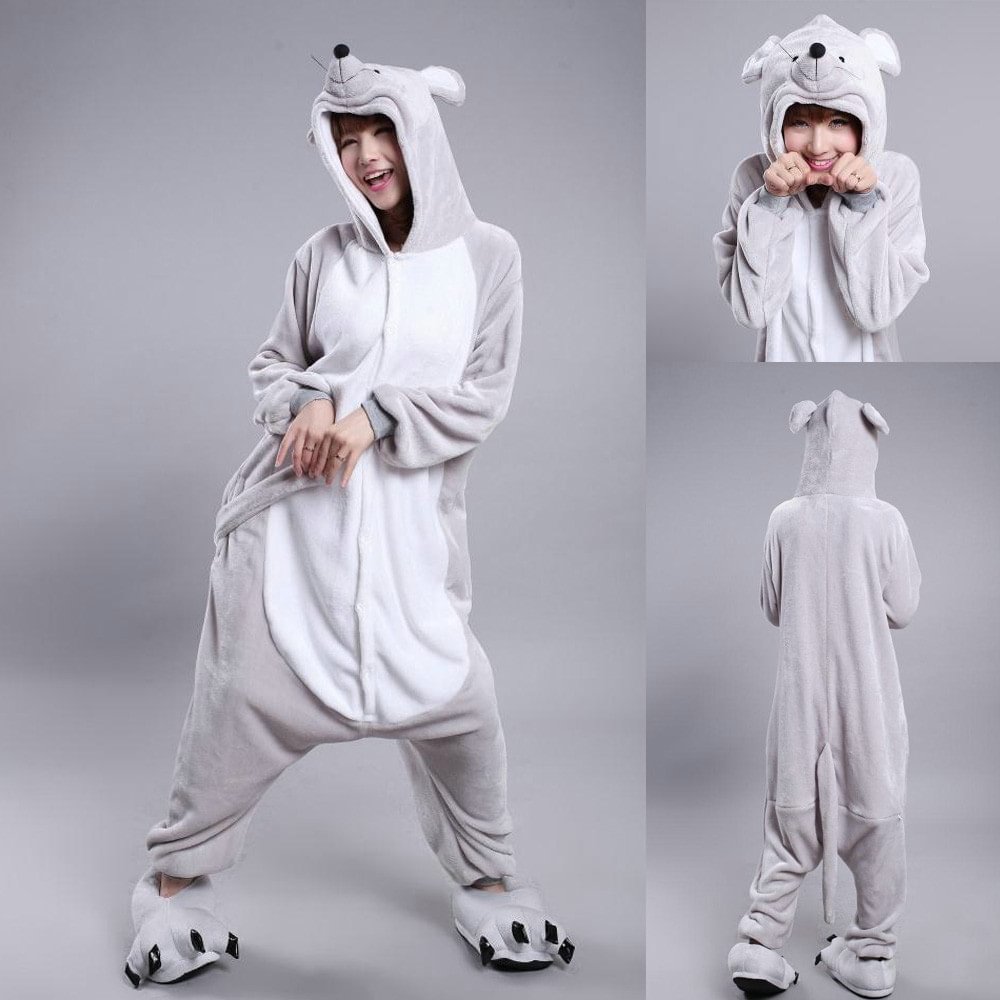 Chinese Zodiac Signs Mouse Kigurumi Animal Onesies Pajamas Costume-Pajamasbuy