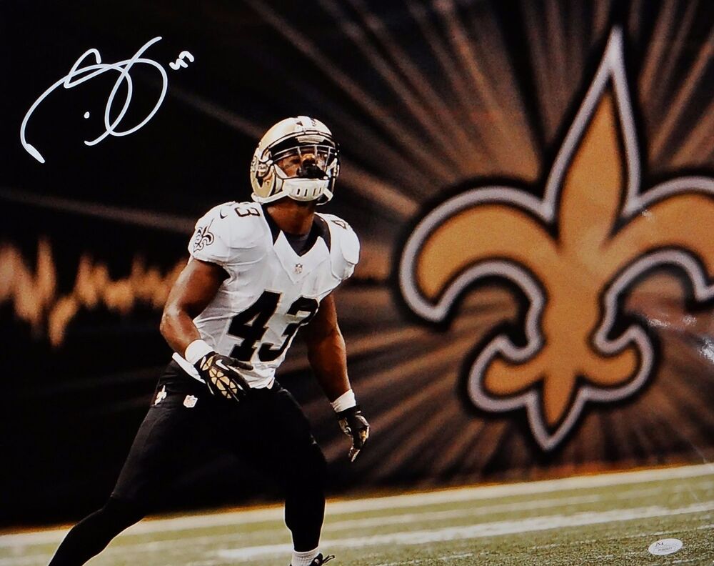 Darren Sproles Signed 16x20 Saints On Field Photo Poster painting *White- JSA Authenticated