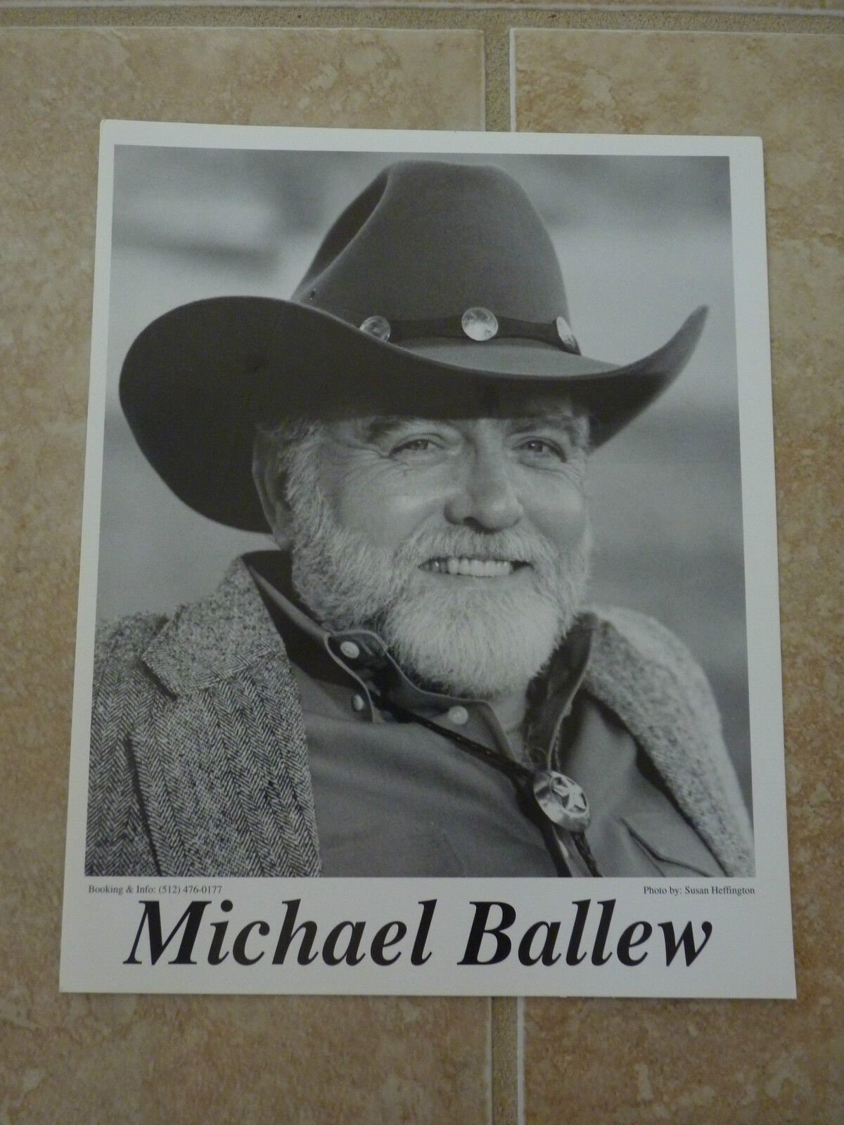 Michael Ballew 8x10 B&W Publicity Picture Promo Photo Poster painting