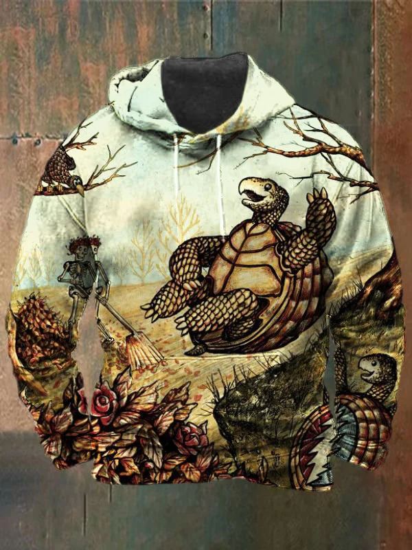 Unisex Terrapin Print Heavyweight Hoodies