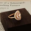 French vintage handcrafted light luxury fashion sparkling adjustable ring
