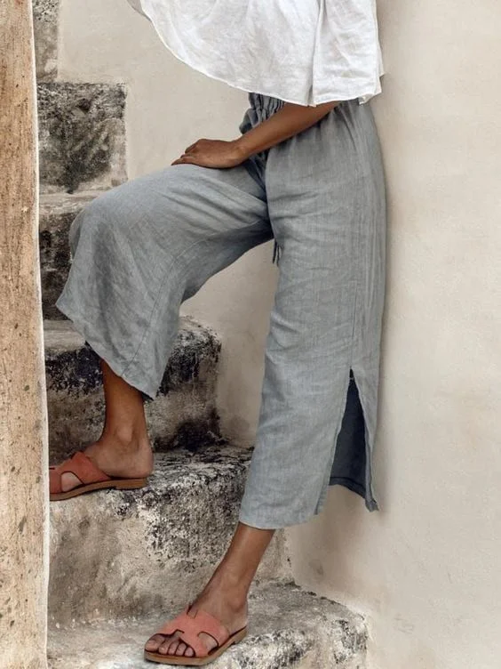 Women Cotton Pants Spring Summer Casual Pants