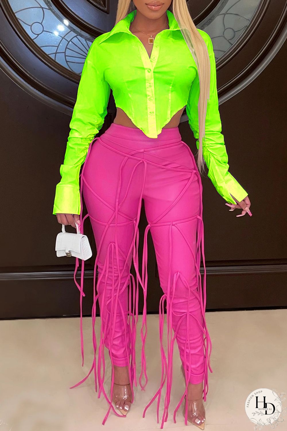 White Fashion Casual Solid Asymmetrical Turndown Collar Tops