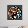 5D diy volle quadratische bohrer diamant malerei yin yang symbol vogel dekor (zqa229)
