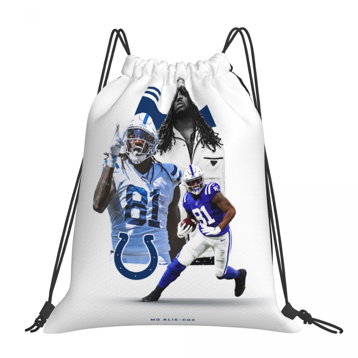 Indianapolis Colts Mo Alie-Cox Drawstring Bags for School Gym