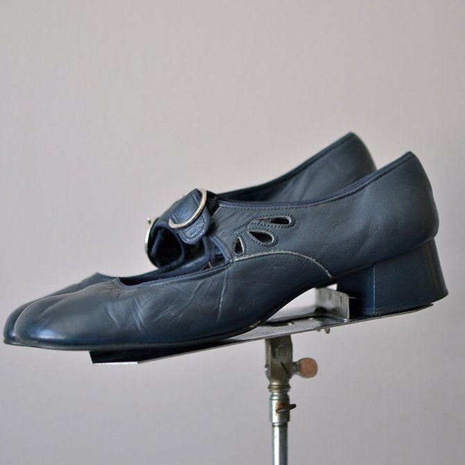 Mary janes blue summer low outlet heel vintage women shoes