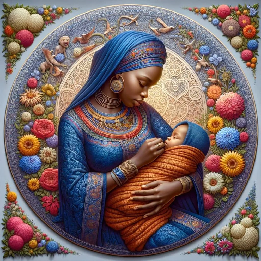Full Round Diamond Painting -  Mother and Son(Canvas|40*40cm)