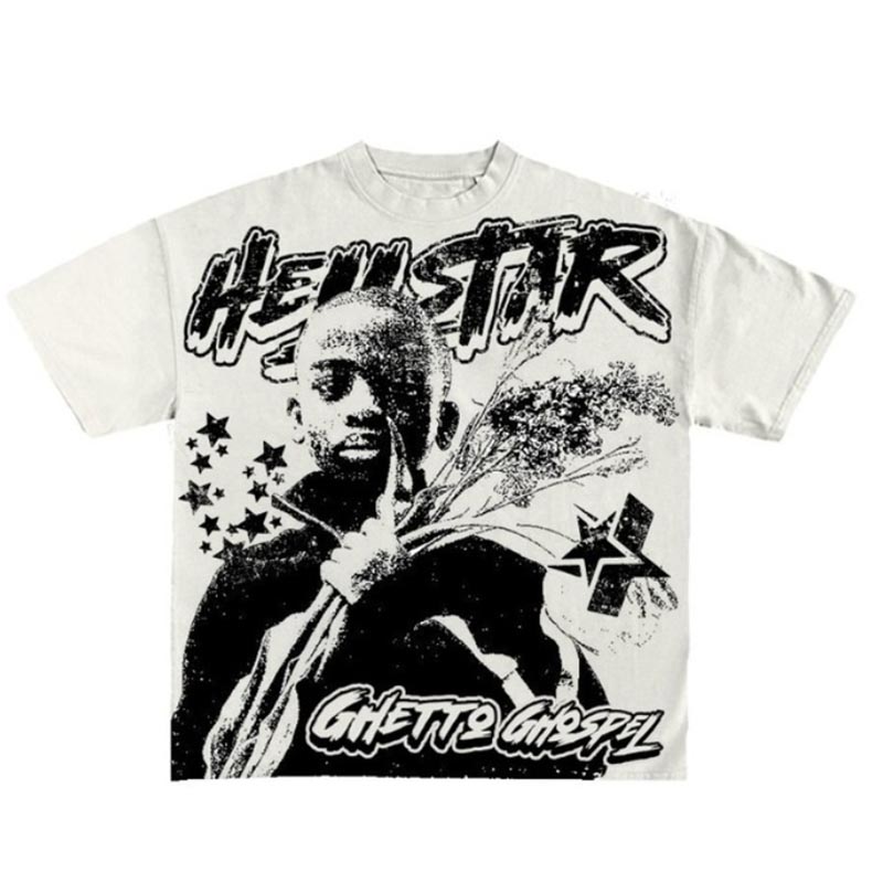 Sopula Vintage Ghetto Ghospel Graphic Cotton Short Sleeve T-Shirt - SOPULA