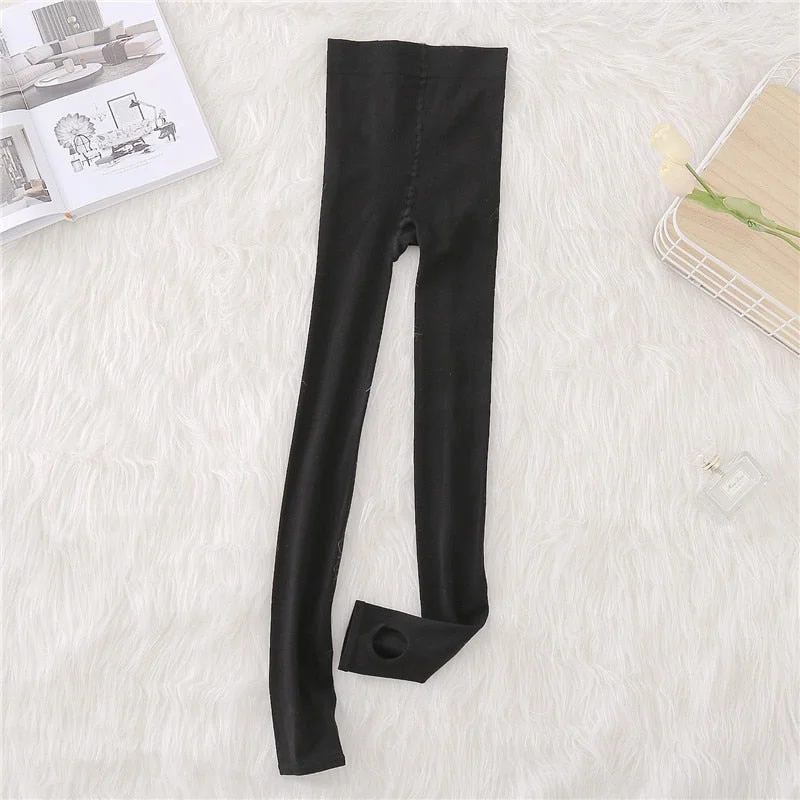 Women Winter Warm Leggings High Waist Woman Casual Faux Velvet Legging Thick Slim Fashion Skinny Stretch Fleece Thermal Pants