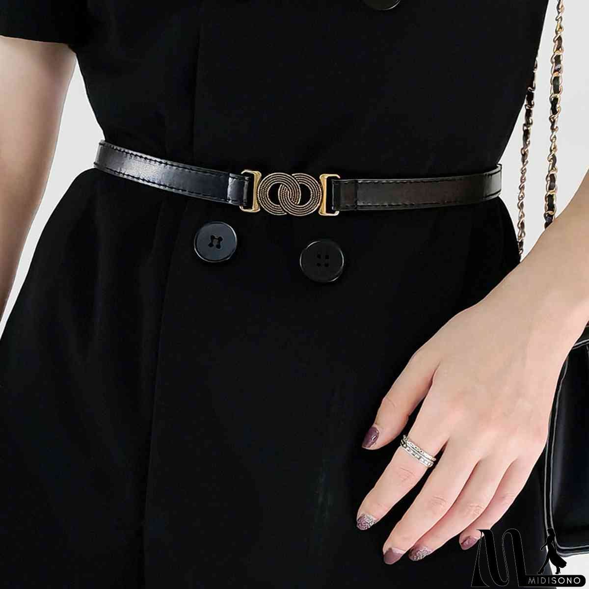 MidiSono - Alloy Buckle PU Belt