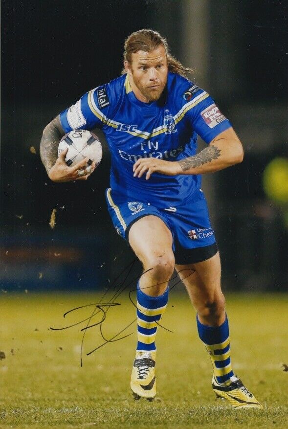 Ashton Sims Hand Signed 12x8 Photo Poster painting - Warrington Wolves - Rugby Autograph 1.