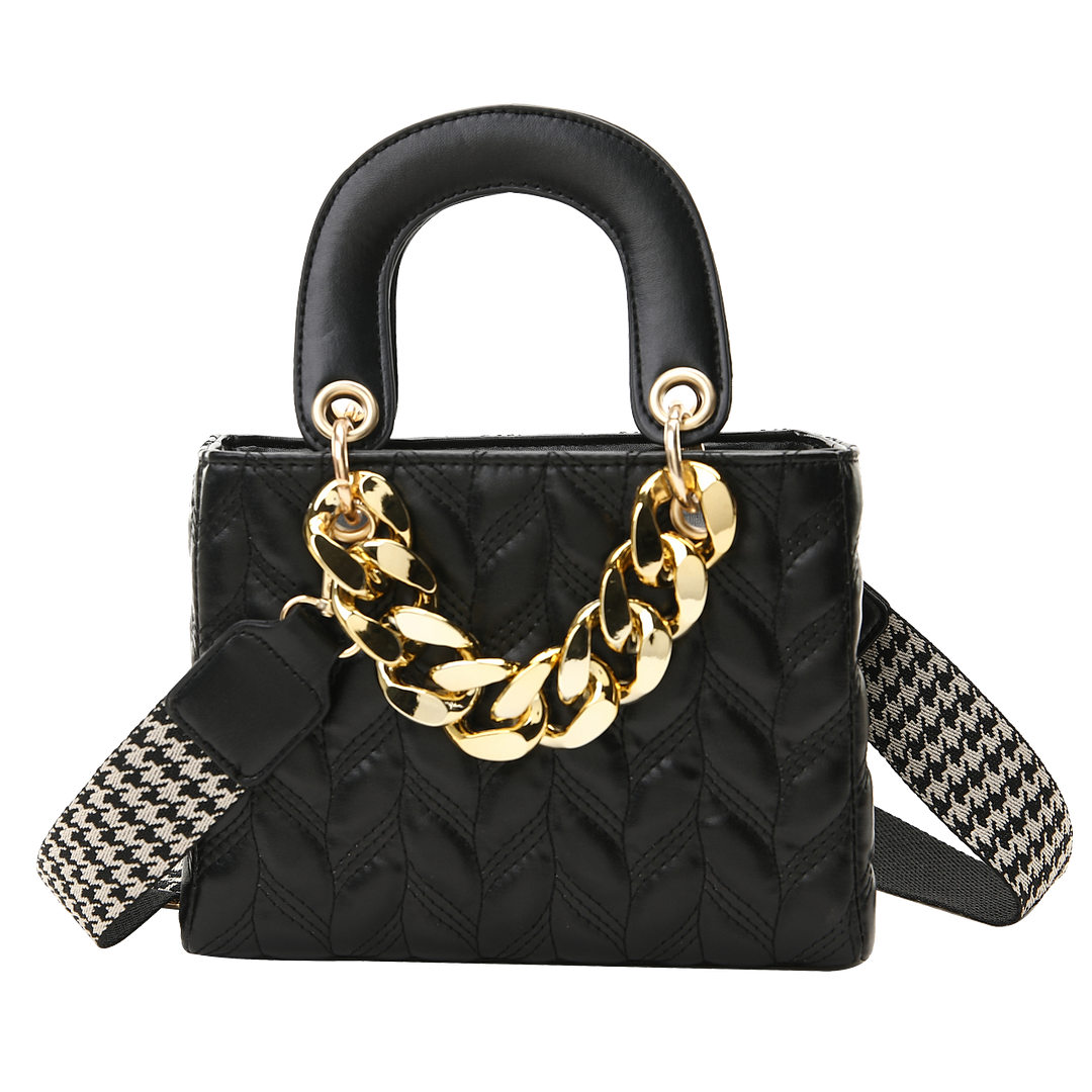 Women Handbag Luxury Brand Bucket Hand Bags For Women Quilted Crossbody Bag Wide Straps Leather Shoulder Bag Female Satchels