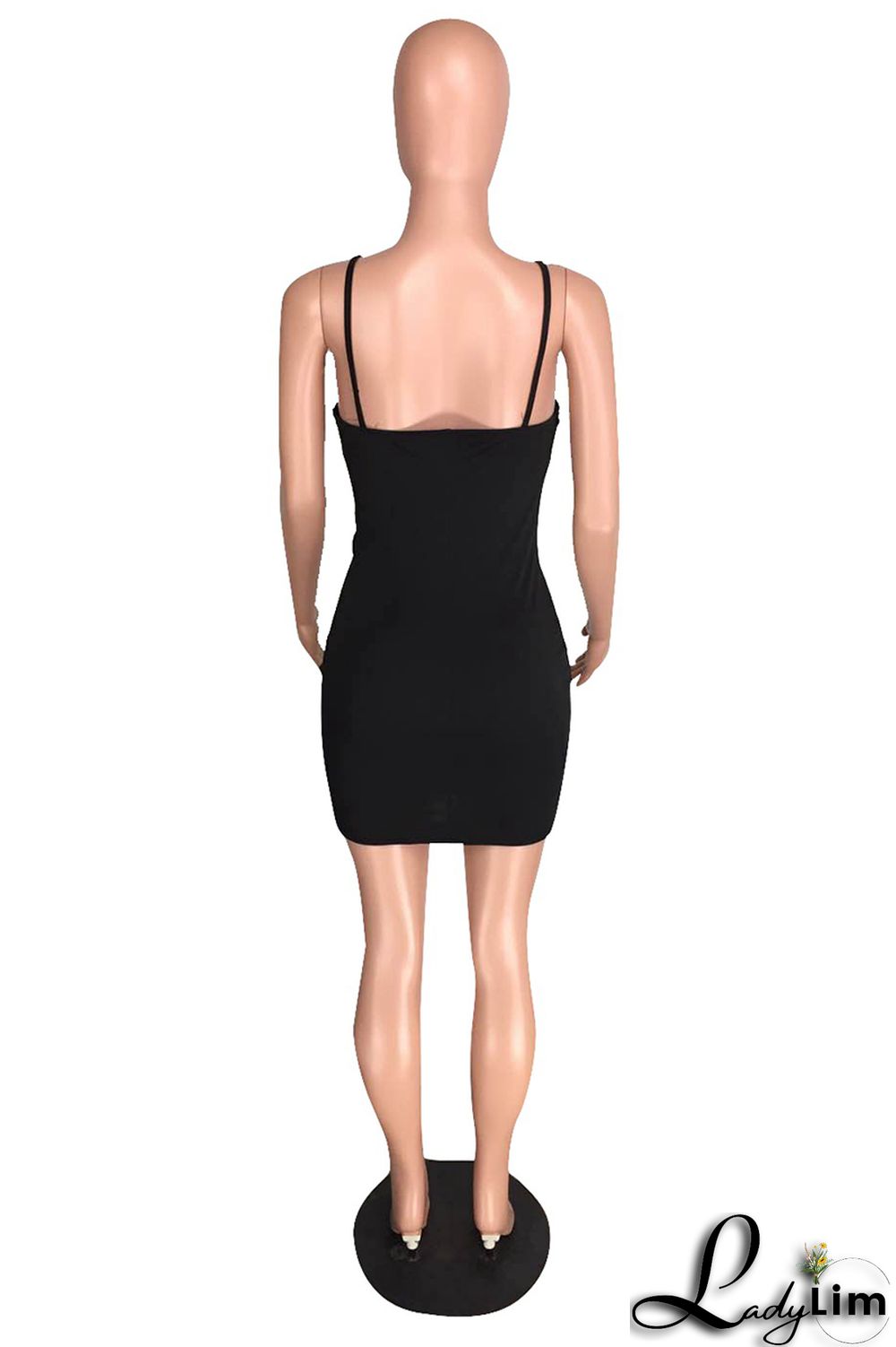 Red Fashion Sexy Embroidery Backless V Neck Sling Dress