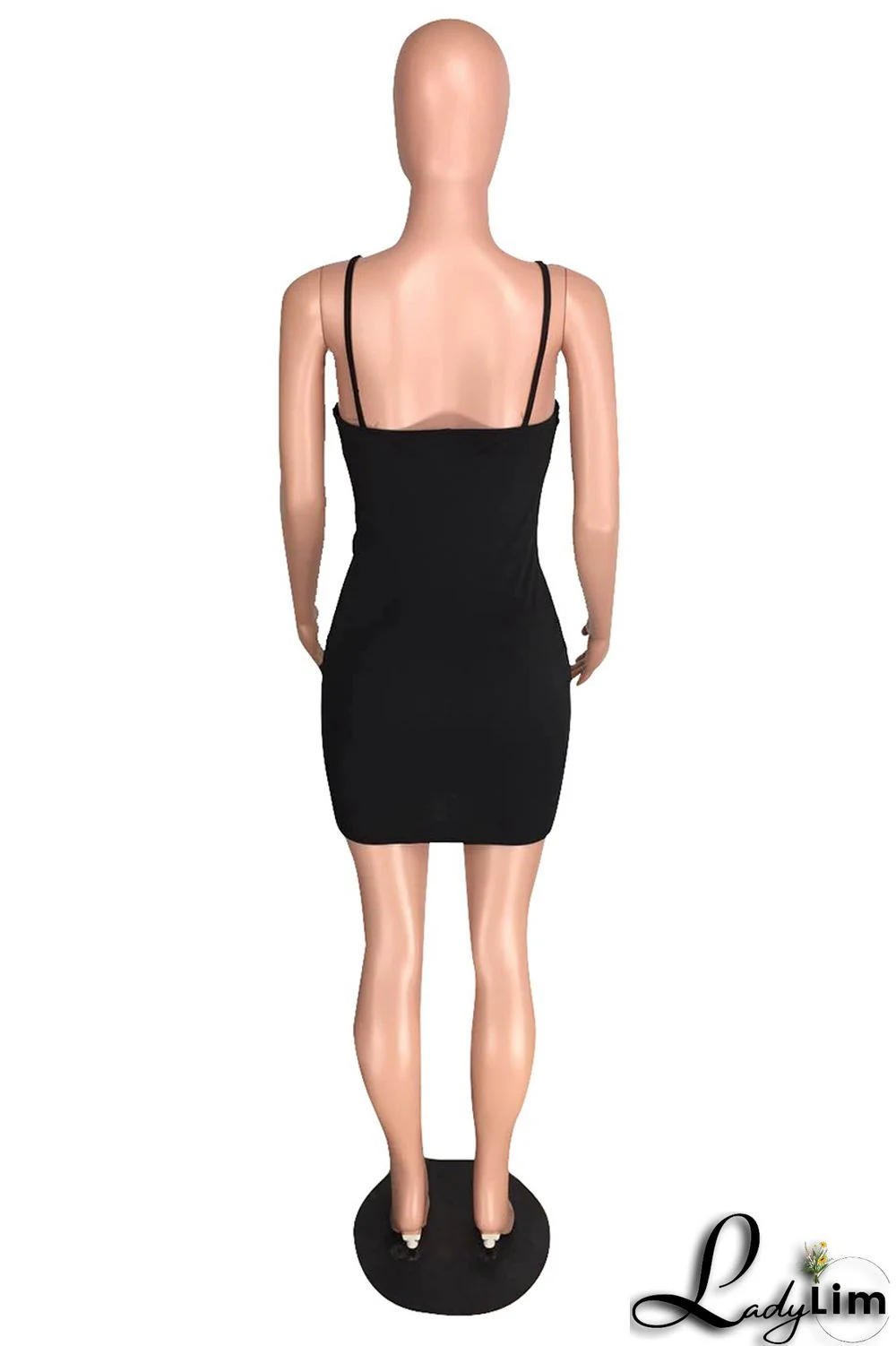 Red Fashion Sexy Embroidery Backless V Neck Sling Dress