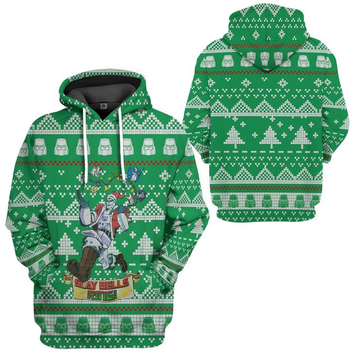 Unisex Green Ugly Christmas Sweaters 3D Print Hoodies
