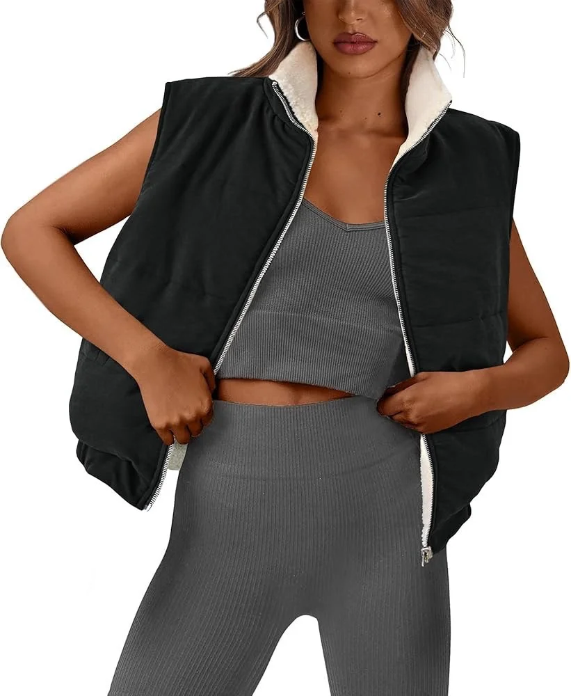 Nigikala Nigikala Ms. Autumn And Winter New Vest Lamb Zipless Double-Sided Warm Jacket Jacket