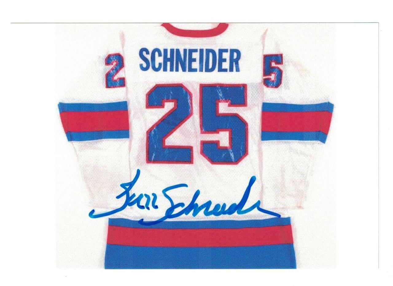 Buzz Schneider Signed Autographed 4x6 Photo Poster painting Olympic Hockey Gold 1980 B