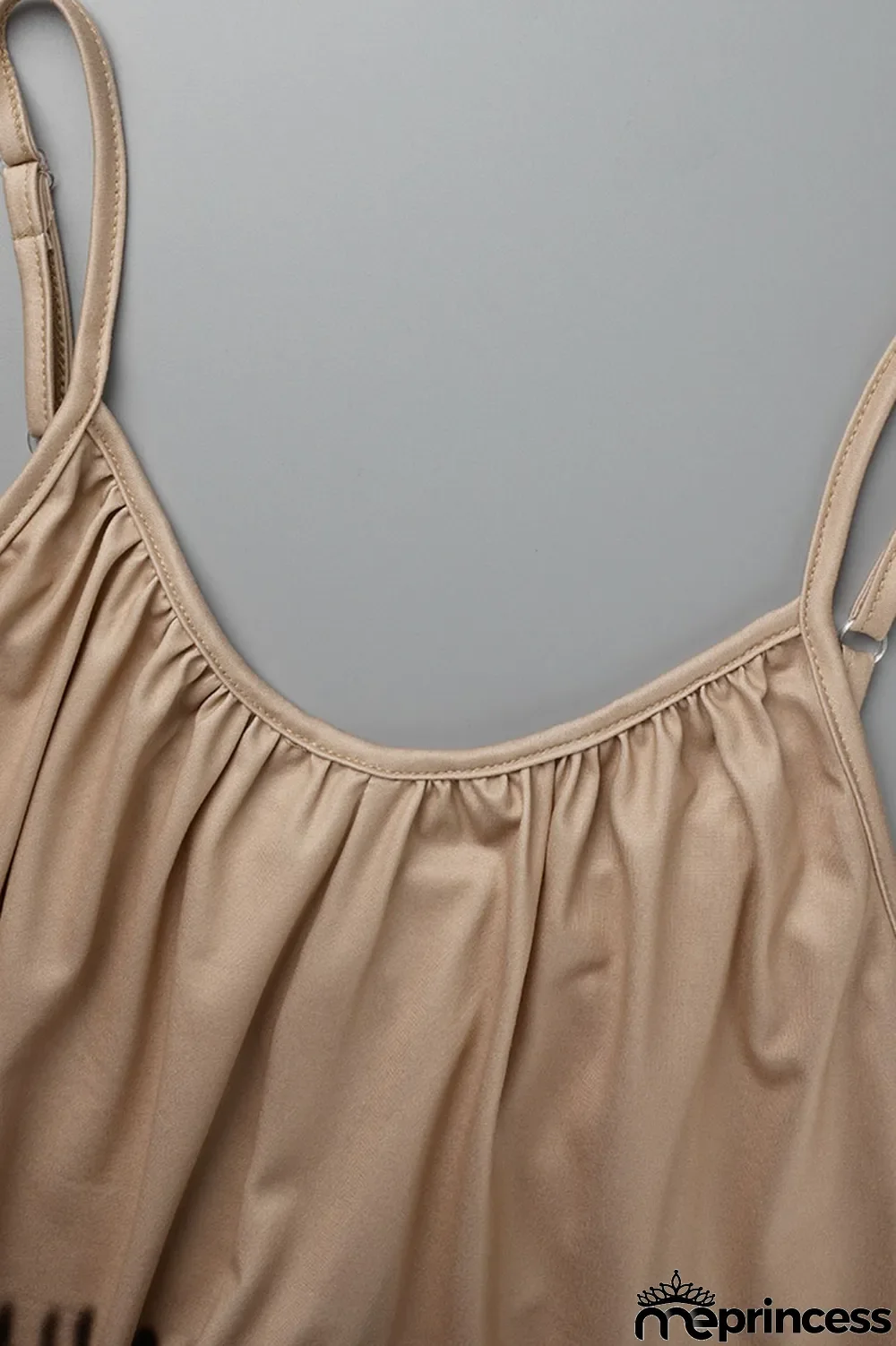 Yellow Casual Print Patchwork Spaghetti Strap Plus Size Jumpsuits