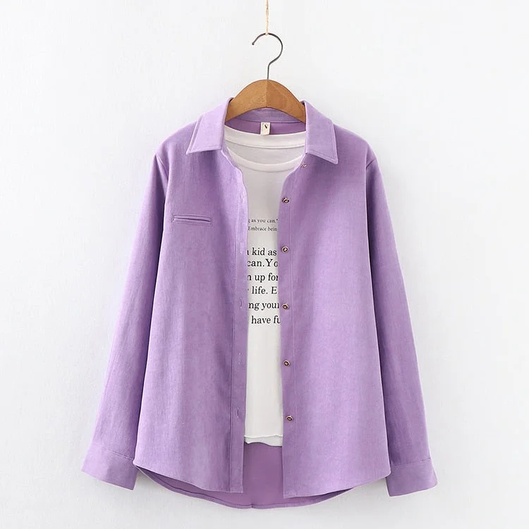 Exquisite Solid Color Women's Shirt 2021Spring New Casual Design Sense Blouses and Tops Young Style Lady Long Sleeve Blouse