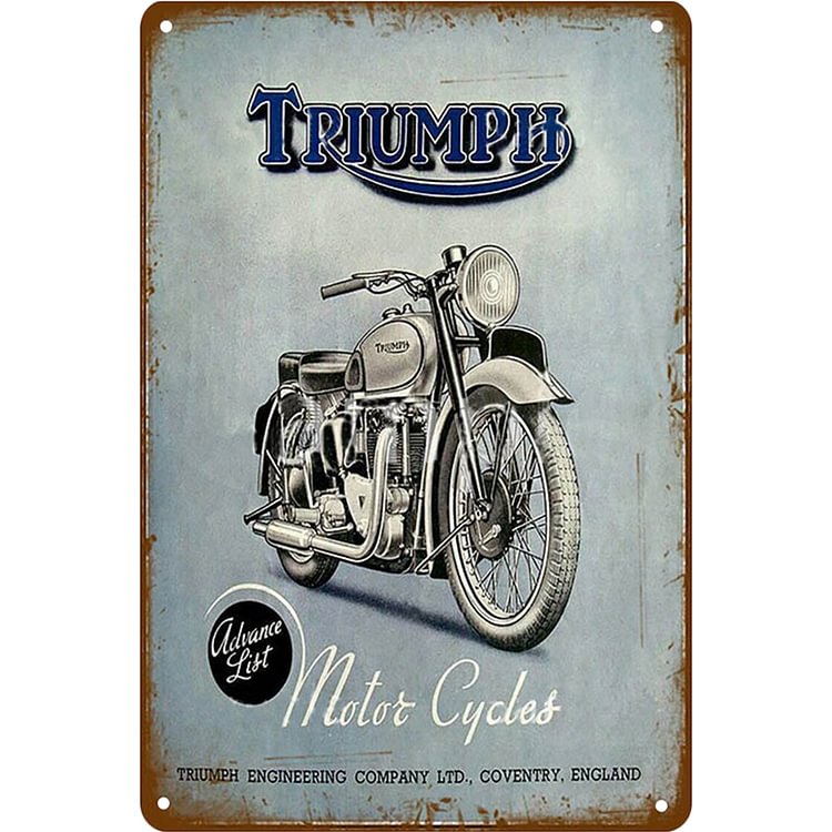 Triumph Motorcycle - Vintage Tin Signs/Wooden Signs - 8*12Inch/12*16Inch