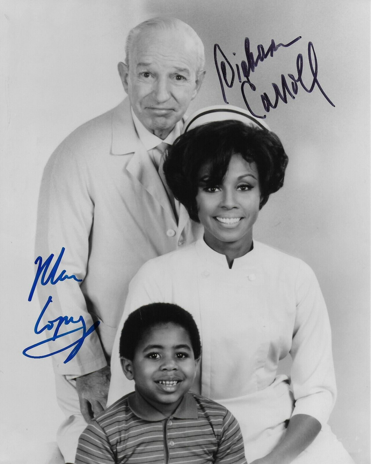 Diahann Carroll Marc Copage Julia Original In Person Autographed 8X10 Photo Poster painting #3