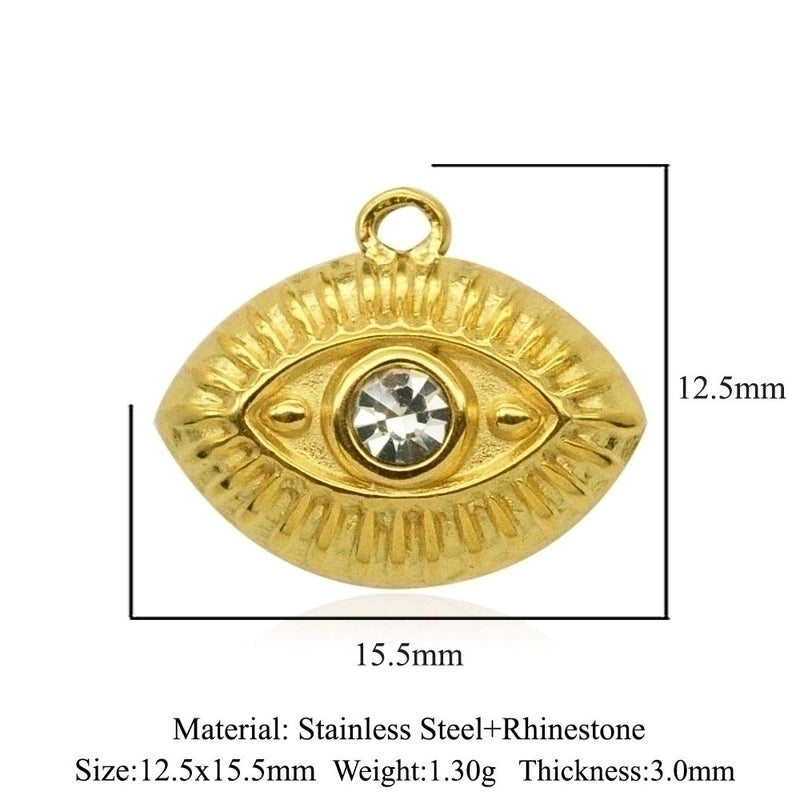 Minimalist Star Eye Stainless Steel Plating Inlay Zircon Jewelry Accessories