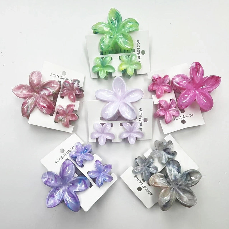 Minimalist Women’s Flower Resin Hair Claws
