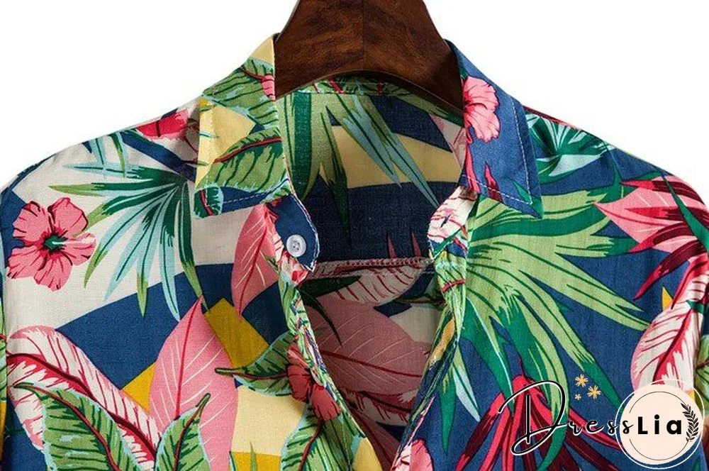 Men's Shirt Collar Holiday Printed Shirts