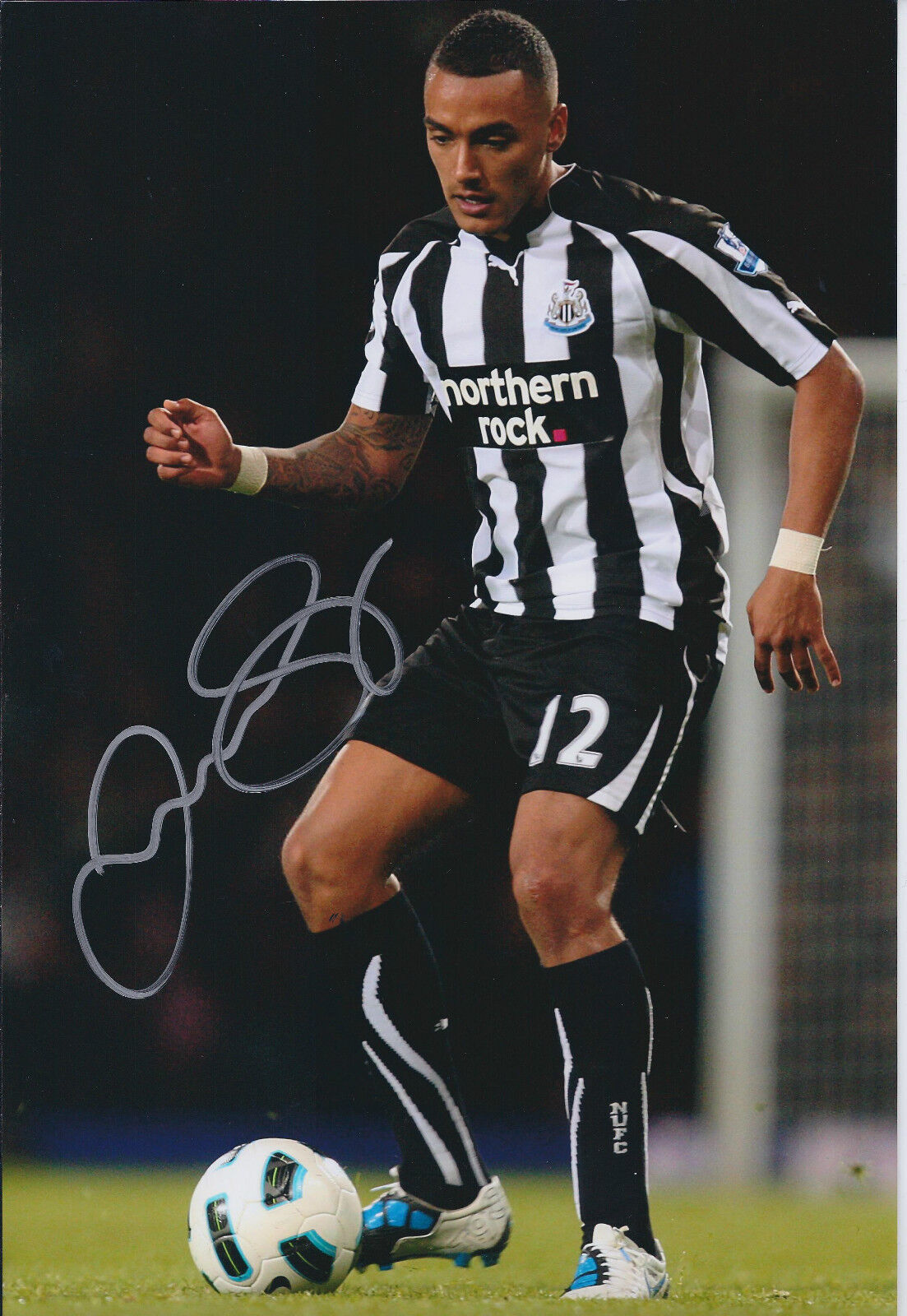 Danny SIMPSON Autograph Newcastle United Signed 12x8 Photo Poster painting AFTAL COA Authentic