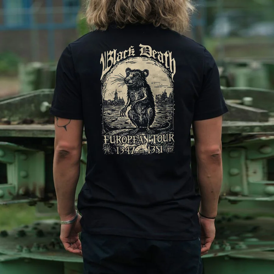 Black Death Printed Men's T-shirt