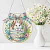 Easter Egg Bunny DIY 2D Flat Acrylic Double Sided Diamond Painting Hanging Pendant