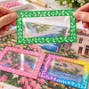 30PCS Colorful Reusable Diamond Painting Section Frame Release Film with Clear Window, Non-Stick Dust-Proof  Release Paper, Easy Peel Diamond Art Canvas Covers, DIY Diamond Painting Accessories for Adults