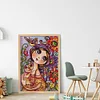 Girl With Big Eyes-14CT Stamped Cross Stitch 29*40cm/11.42*15.75in(Brand)